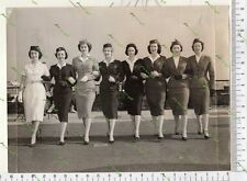 D298)   FOTO AVIAZIONE AEREI  HOSTESS DI VOLO AIRPORT GLAMOUR 1958
