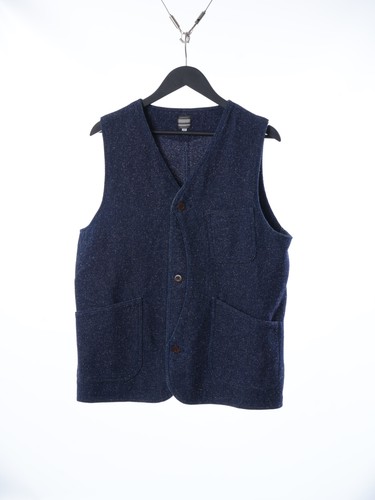 Momotaro indaco tweed gilet - indaco,