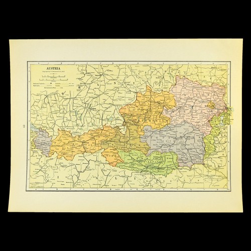 Mappa austria vintage - austria,
