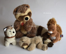 Lotto 4 peluche Trudi originali 2 Procioni Husky Scoiattolo dimensioni varie-1QE