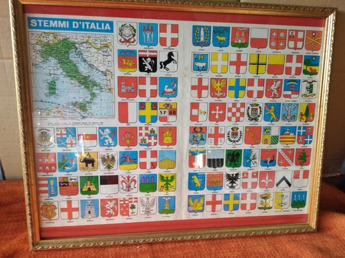 Quadretto con stemmi - quadretto, comuni