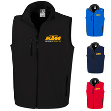 Abbigliamento KTM Racing Softshell Uomo Moto Rally Smanicato Gilet Invernale