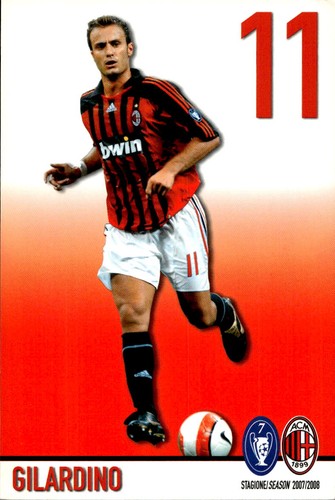 Cartolina calcistica milan - calcistica, ac