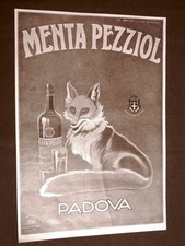 Pubblicità dei primi del '900 Menta Pezziol Padova