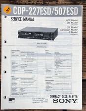 Sony cdp 227esd - cdp-227esd, cdp-507esd
