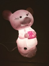 Chicco Lampada da Tavolo Comodino Vintage Anni 60 raffigurante Topo Sorcino Lume