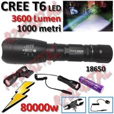 TORCIA POLIC DOPPIO ATTACCO PER CANNA FUCILE 80000W MILITARE CONTROLLO REMOTO