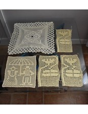 4 CENTRI / INSERTI + COPRILUME  AD UNCINETTO