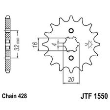 PIGNONE ACCIAIO JT 13 DENTI JTF1550.13 BETA 125 RR Enduro LC 4T 2017-2023