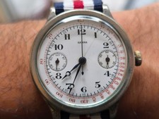 CRONOGRAFO ANNI '30 CASSA ANSE FISSE CON MONOPULSANTE ORE 6 UNIVERSAL MARTEL