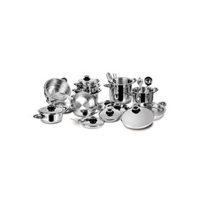 LAGOSTINA DIETETICA BATTERIA DI PENTOLE 24 PEZZI IN ACCIAIO INOX 18/10 