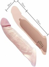 Guaina fallica indossabile prolunga per pene estensore manicotto con anello