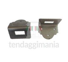 Coppia piastrina ad angolo supporto per travi in legno mantovana tenda 50x30 mm