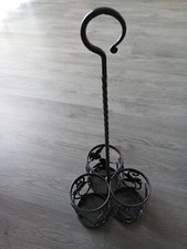 Porta buteglieta In Ferro Battuto Verniciato 3 Posti.