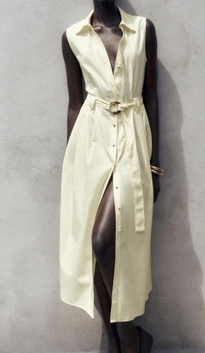Abito camicia midi - , popeline