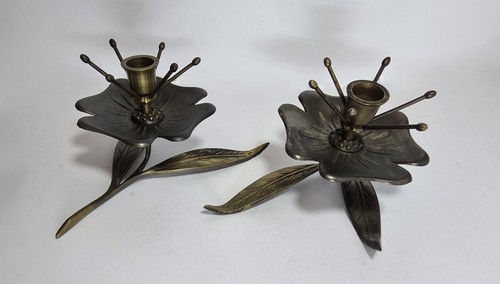 Coppia portacandela ottone - coppia,