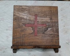 Leggio del Templare riproduzione artigianale legno Castagno antico riciclato 2