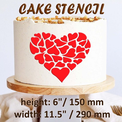 Stencil per torte cuori per