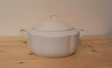 ZUPPIERA STERLING ovale-Germania (Bavaria), porcellana bianca, manici, coperchio