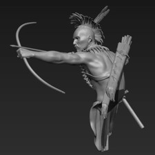 Modellino in resina guerriero