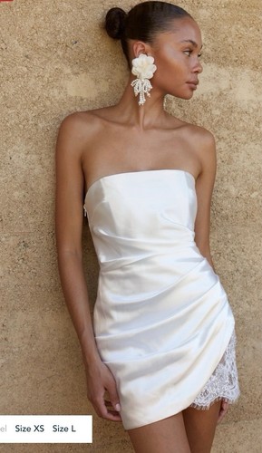 Mini abito sposa raso - da,