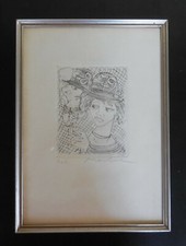 Quadro Acquaforte - Prova d’Artista di Salvatore Marchese - disegno satirico