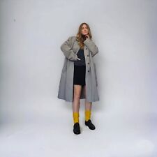 Vintage trench uomo XL grigio over