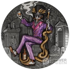 BARON SAMEDI 2 Oz Moneta Argento 2000 Francs Cameroon 2025