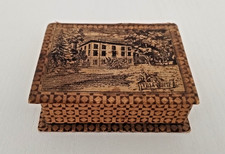 Scatola Piccola Vecchia Vintage Antica in Cartapesta Decorata Epoca Primi 900