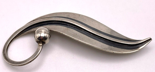 Spilla foglia argento sterling