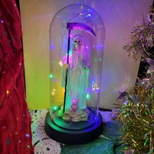 Statua Santa Muerte bianca in