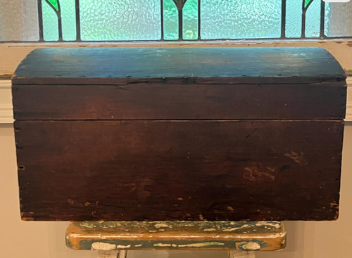 Antico baule legno con - legno,