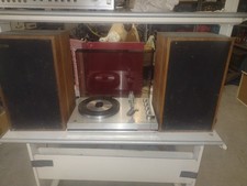 Giradischi vintage Partyset 208 stereo usato con 2 casse Videoton in legno