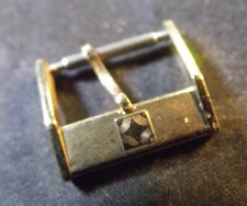 ZENITH - RARE VINTAGE '70 BUCKLE 14 mm INSIDE - YELLOW GOLD COLOR - SWISS MADE