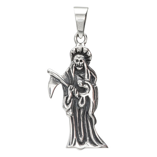 Colgante santa muerte plata - santa,