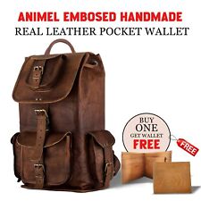 Zaino Vintage In Vera Pelle Da