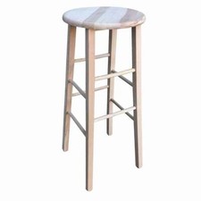 Sgabello legno seduta rotonda