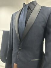 SMOKING UOMO BLU COLLO