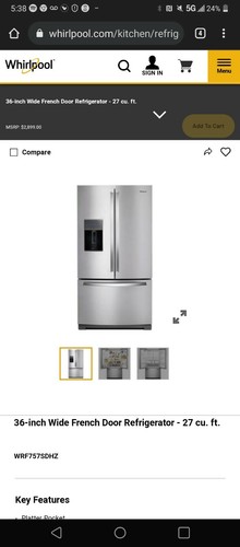 Brand new whirlpool - whirlpool, fridge