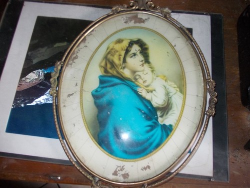 Quadretto ovale madonna - , con