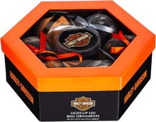 HARLEY DAVIDSON PALLE PALLINE A LED ALBERO DI NATALE DECORAZIONE 6 PEZZI