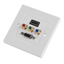 1 VGA 3RCA Socket Prise Murale