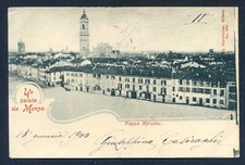 f454  CARTOLINA UN SALUTO DA MONZA 1900+++