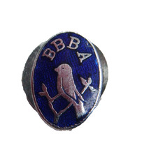 Vintage BRITISH BIRD BREEDERS ASSOCIATION ?? enamel lapel badge by CAXTON