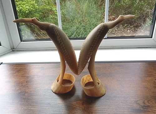 Two vintage carved - vintage, horn