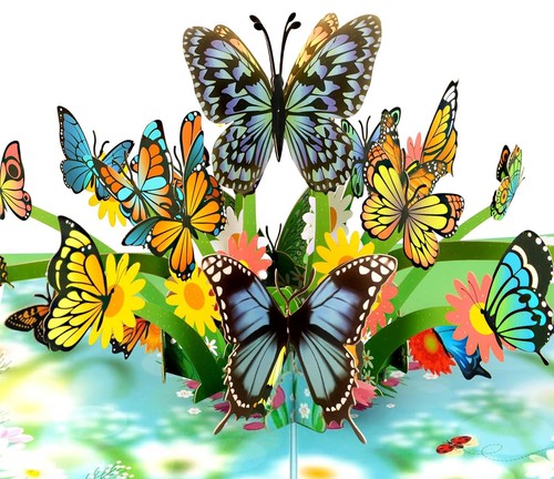 Biglietto farfalla pop 3d - pop-up,