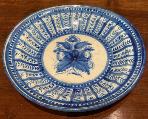 Antico grande piatto ceramica