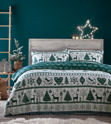 Set piumone natalizio noel - set,