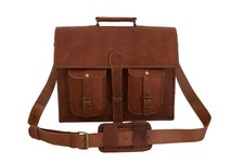 16 in pelle valigetta borsa messenger ufficio laptop borsa a tracolla scuola