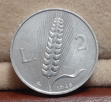 REPUBBLICA  2 LIRE 1946  SPIGA